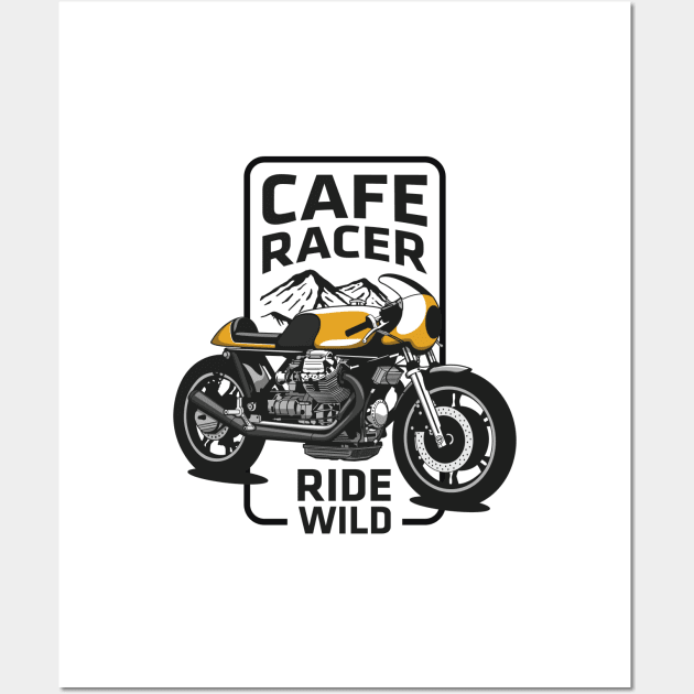 Cafe Racer Motorbike Wall Art by KaroCars